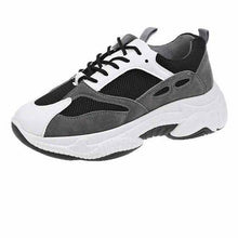 Load image into Gallery viewer, Half Black White Chunky Sneaker For Women Dad Shoes
